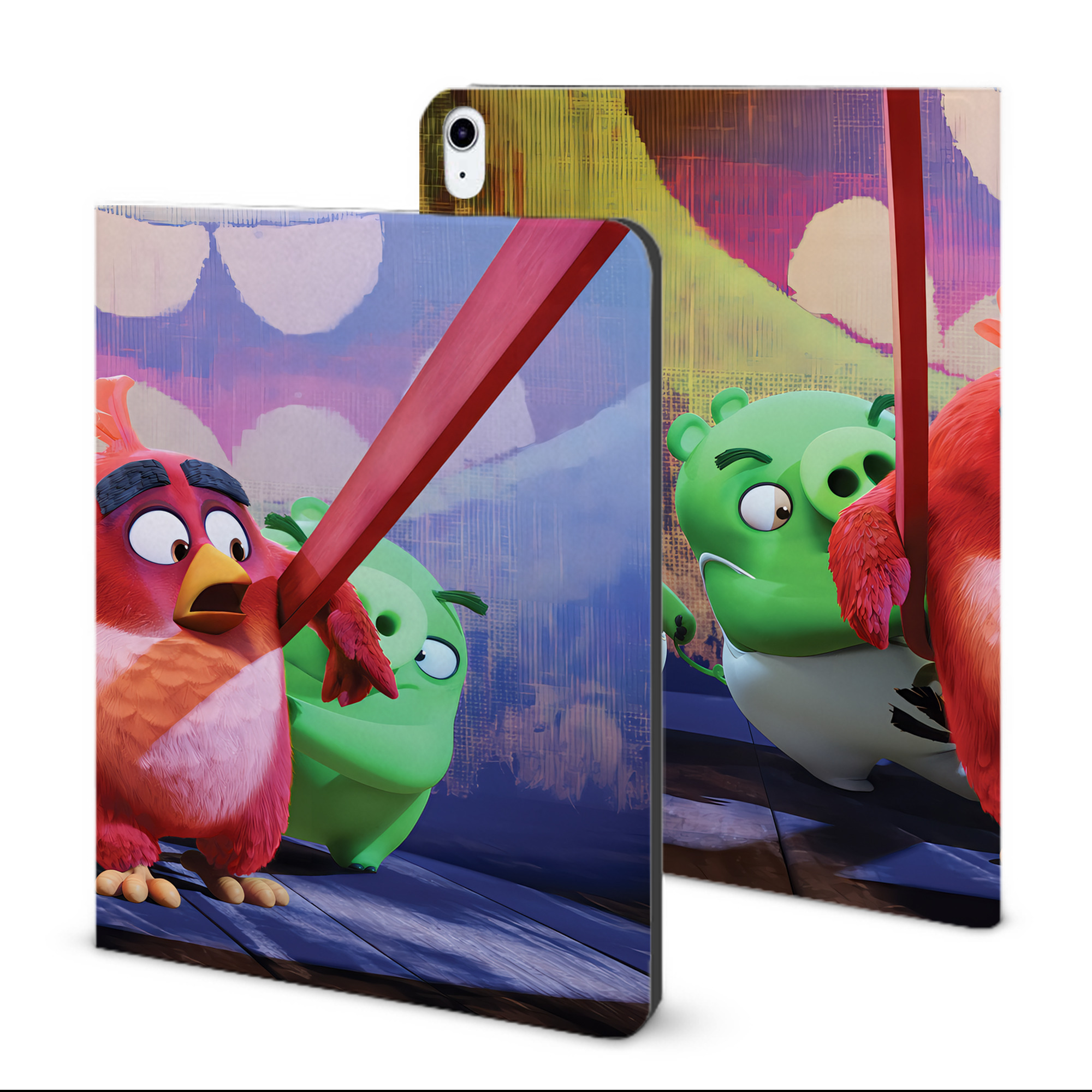 （画像用） Angry Birds アングリーバード IPad ケース ブック型 PUレザー TPU 耐衝撃 軽量 薄型 ペン収納なし 全面保護 IPad 各モデル対応